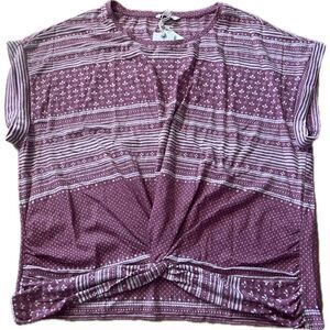 Lucky Brand NWT Boho Style T Shirt Women’s Size XL